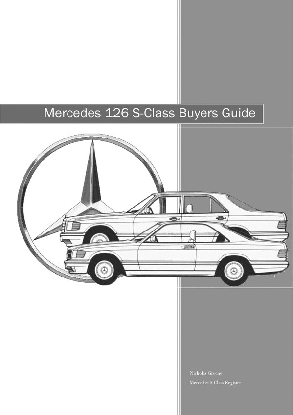 Product picture Mercedes w126 Buyers Guide